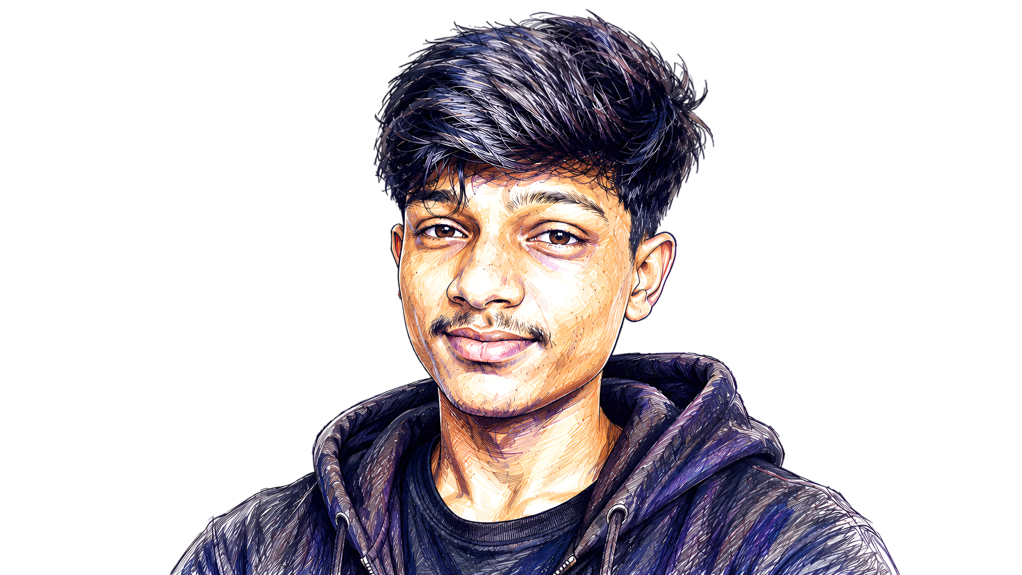 Pen art portrait of Asrith Behala